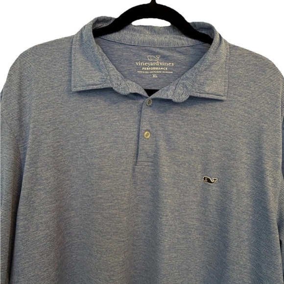 Vineyard Vines Performance Polo Men’s XL Blue Short Sleeve Whale Logo Stretch - Picture 3 of 6